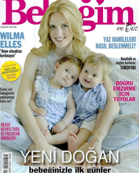 التركية كارولين وأول جلسة تصوير مع ابنيها بعد ولادتهما